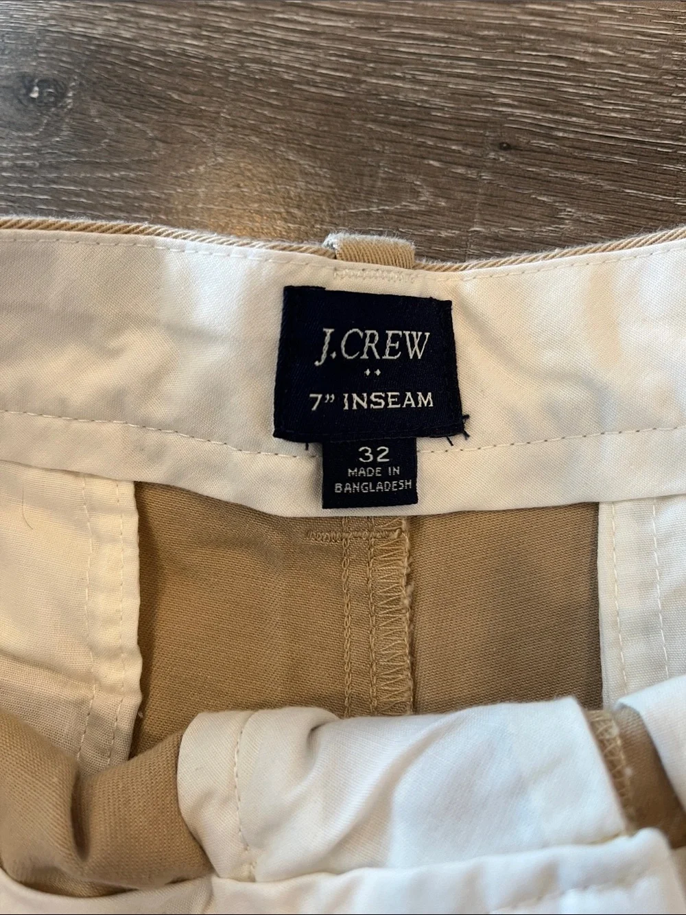 J. Crew Men’s Khaki Flat-Front Shorts - Beige